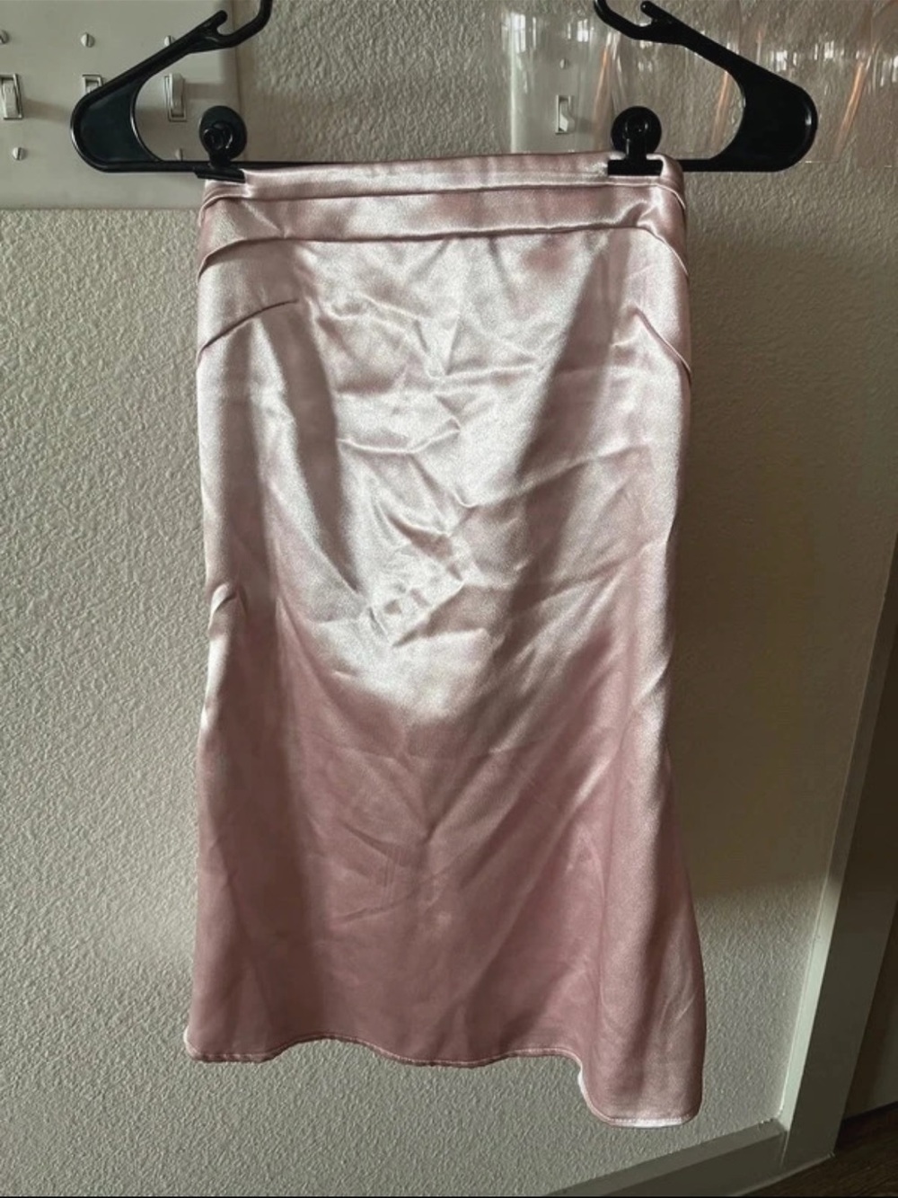 Blush Pink Satin Mini Dress